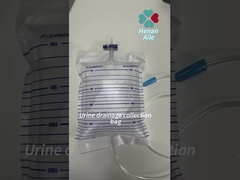 Bolso externo médico 2000ml de la orina de la orina del drenaje del bolso de la orina del sistema disponible del metro