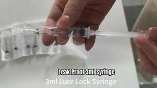 Jeringa médica Luer Lock de 3 ml