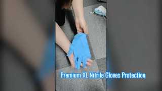 Vea por qué elegir guantes desechables de nitrilo XL sin polvo para examen, color azul