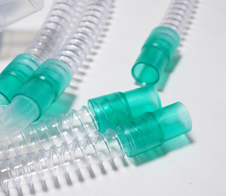 comprar Dispositivos de anestesia médica desechables para las vías respiratorias Circuito de respiración corrugado de PVC Circuito de respiración corrugado de PVC fabricación en línea