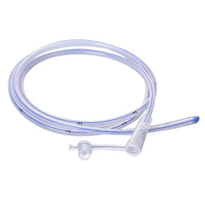 comprar 100% tubo gástrico de silicona de grado médico con banda azul radiopac y punta cerrada redondeada para una alimentación nasogástrica segura fabricación en línea