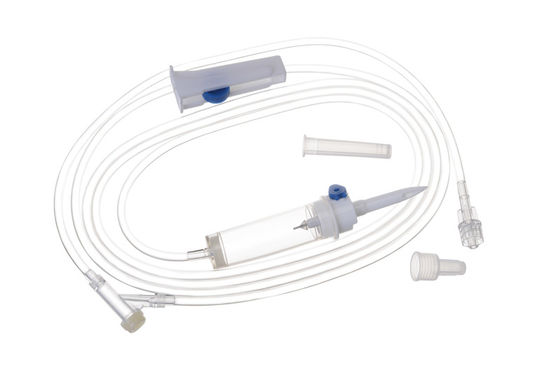 comprar Juego de infusión intravenosa desechable de PVC transparente de 20 gotas de grado médico con puerto de inyección en el sitio Y fabricación en línea