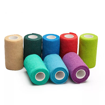 comprar Vendas cohesivas elásticas no tejidas para uso veterinario, sin látex, para protección en carreras de caballos, color piel, vendaje atlético cohesivo fabricación en línea