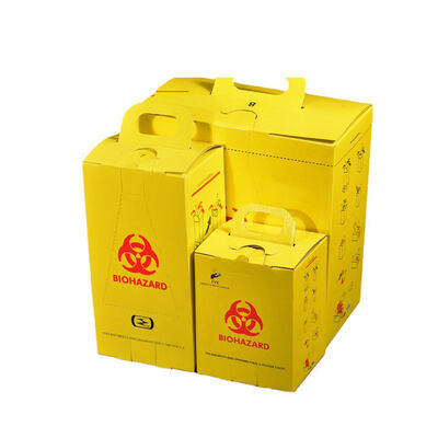comprar Contenedor de objetos punzantes de papel Kraft ecológico - Contenedor de biorriesgo resistente a pinchazos con certificación ISO/CE fabricación en línea
