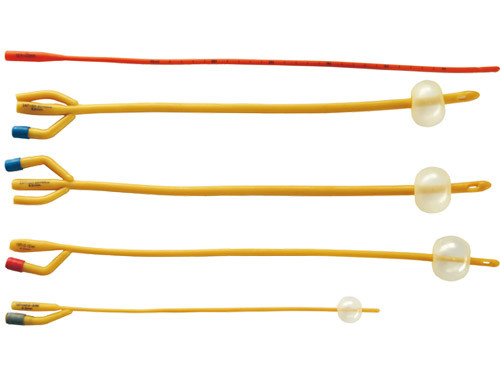 Buen precio Varón revestido Fr12-26 del catéter de Foley del látex del silicón antimicrobiano médico de 2 maneras en línea