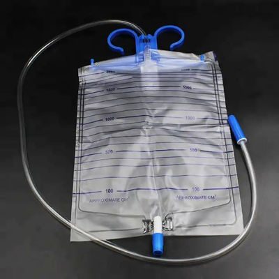 Buen precio Bolsa de drenaje urinario de PVC de grado médico de 100 ml con válvula antirreflujo de PVC para postoperatorio en línea