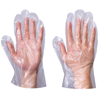 Buen precio Guantes desechables de polietileno de plástico HDPE PE transparentes para hospitales y hogares en línea