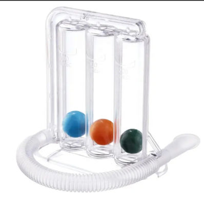 Buen precio Espirómetro Dispositivo de ejercicio pulmonar de tres bolas para la respiración Entrenador de la función pulmonar en línea