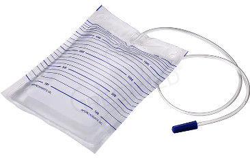 Buen precio Bolsa de drenaje urinario de PVC de grado médico de 100 ml con válvula antirreflujo de PVC para postoperatorio en línea