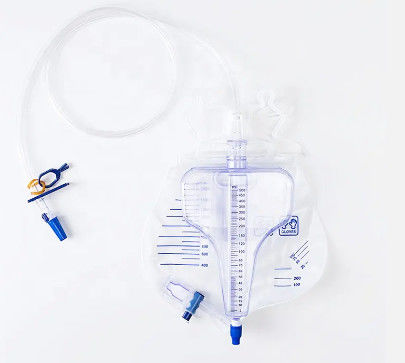 Buen precio Saco de drenaje de medidor de orina con botella de medida de recogida desechable de calidad médica de material de PVC en línea