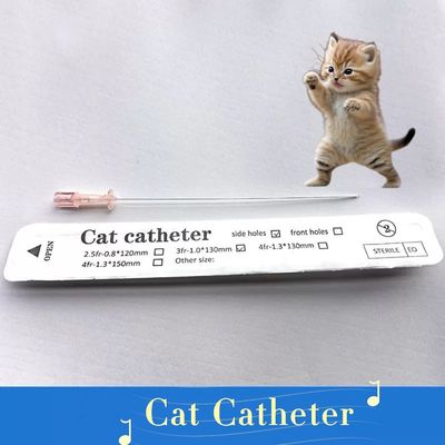 Buen precio Catéter urinario veterinario para animales de 1,0 mm y 1,3 mm, desechables veterinarios, catéter urinario para gatos en línea