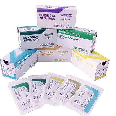 Buen precio Suturas quirúrgicas de ácido poliglicólico PGA 910 Vicry Silk Catgut crómico Nylon en línea