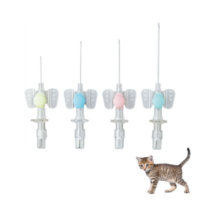 Buen precio Catéter IV intravenoso de tipo mariposa de un solo uso con tapa de heparina para el tratamiento de la perfusión animal en línea