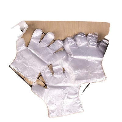 Buen precio Guantes desechables de HDPE PE, guantes de polietileno con superficie lisa y grabada, alta resistencia a la tracción, guantes de plástico HDPE desechables, guantes para cocinar en línea