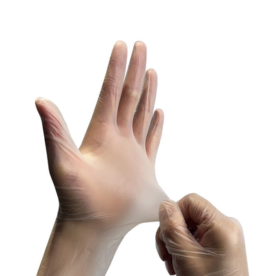 Buen precio 100 piezas/bolsa Guantes de examen médico para alimentos Guantes de seguridad de vinilo Guantes de PVC transparentes sin polvo en línea