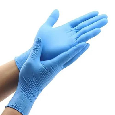 Buen precio Powder Free Disposable Protection Gloves Blue Composite Mixed Acid Alkali Resistant High Elastic Hands en línea