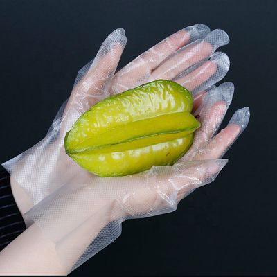 Buen precio Guantes Desechables de PE de Grado Alimenticio con Textura Estampada Antideslizante y Empacados Individualmente para Higiene en línea