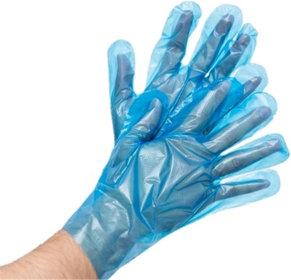 Buen precio Guantes de plástico desechables para cocina, hogar, restauración, cangrejo, barbacoa, guantes de película de PE, espesados y resistentes al agua en línea