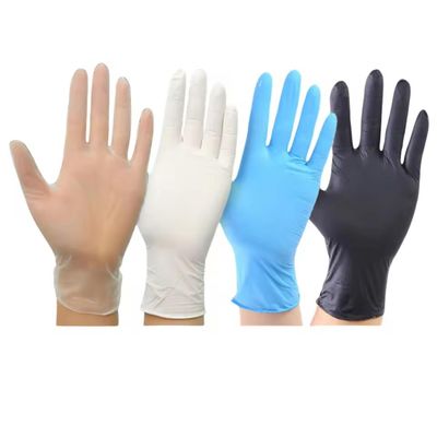 Buen precio Guantes de látex desechables de alta elasticidad, multicolores, rosa/azul/blanco, guantes de examen médico con certificación ISO/CE en línea
