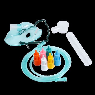 Buen precio Máscara de oxígeno Venturi ajustable médica con 6 diluyentes codificados por color y tubo flexible resistente a la torsión para un control FiO2 preciso en línea