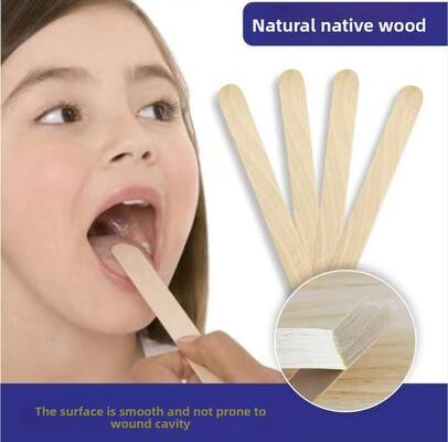 Buen precio Depresor de lengua de madera de abedul desechable de 6 pulgadas, bastón médico sin astillas para el examen ENT en línea