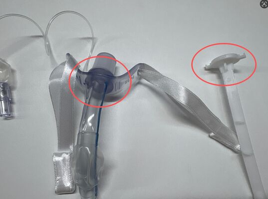 Buen precio Tubo de traqueotomía con esposas de PVC con esposas de alta dureza de baja presión de 80 grados y marcador radiopaco para terapia respiratoria en línea