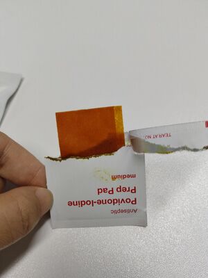 Buen precio Envases de povidona y yodo de espesor extra con una vida útil de 3 años en envases de papel de aluminio para el cuidado de heridas estériles en línea