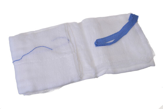 Buen precio Pad abdominal desechable 100% de algodón 45*37cm con hilo detectable por rayos X para cirugía de laparotomía en línea