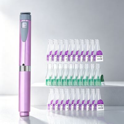 Buen precio 60 Unidad de pluma inyectora de péptidos reutilizables con diseño a escala clara y estuche de viaje con 2 cartuchos de 3 ml En línea