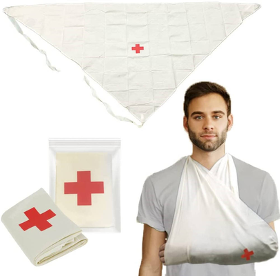 Buen precio Venda Triangular de Algodón 100% Libre de Látex, Venda Médica para Soporte de Fracturas y Cabestrillo de Primeros Auxilios En línea